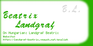 beatrix landgraf business card